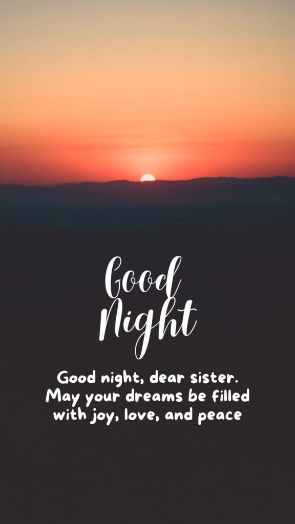 Good Night Messages For Sister