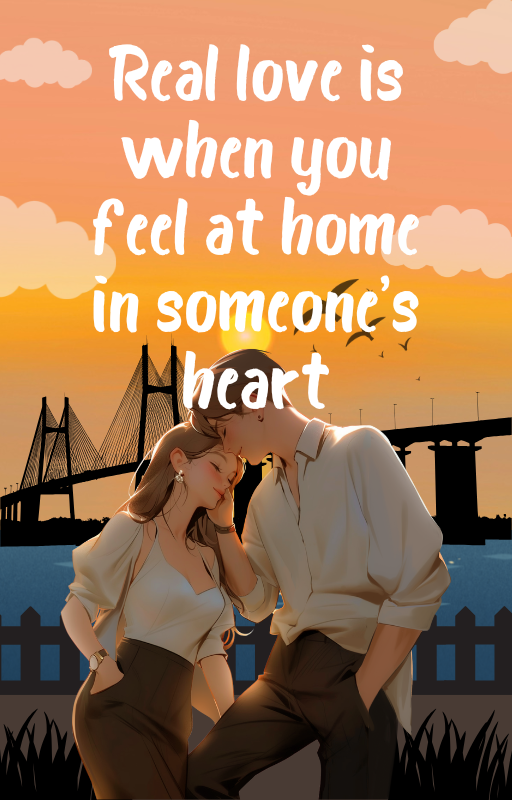 Orange Illustrative One Step to the Heart Wattpad Book Cover 1