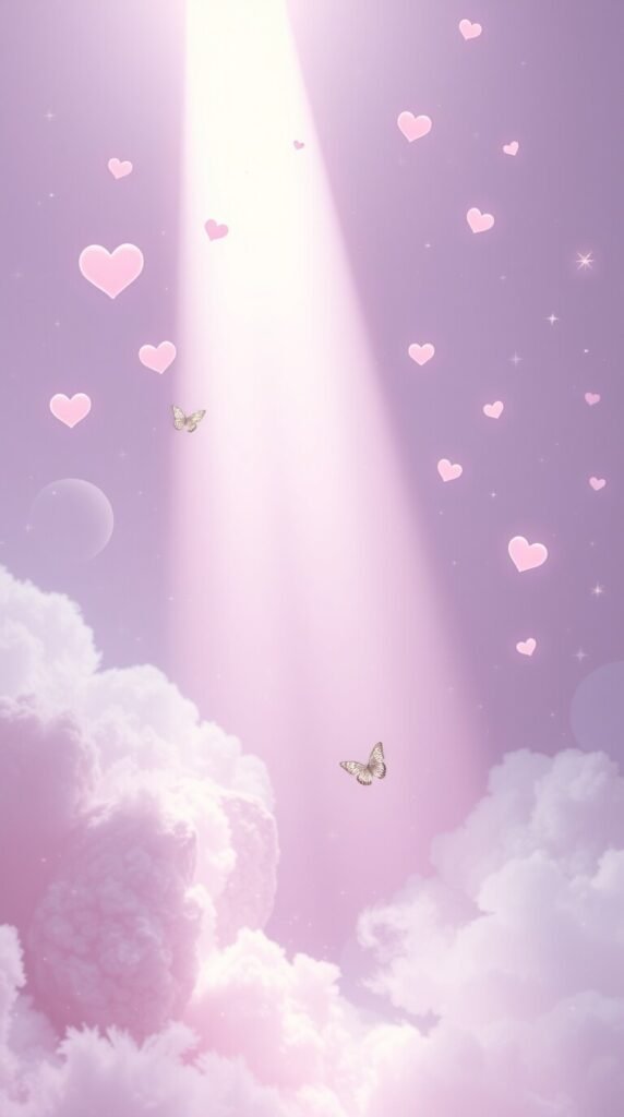 15+ Cute Girly Wallpapers for iPhone & Android Aesthetic HD 19 Volumetric lighting lens glow modern future grand epic scene. Girly wallpaper with pastel pink lavender baby blue peach. Cute hearts clouds butterflies sparkles subtle gradients. Floral patte