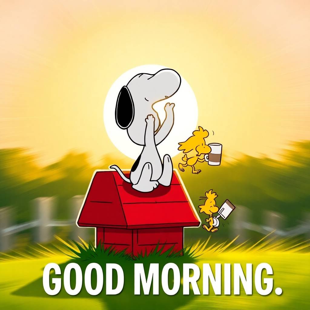 good morning snoopy pics