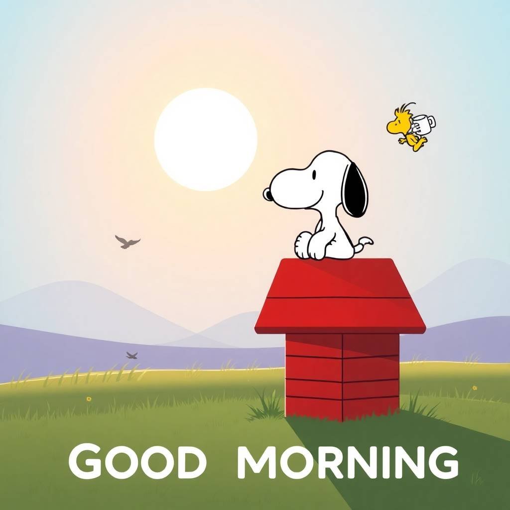 good morning snoopy pics