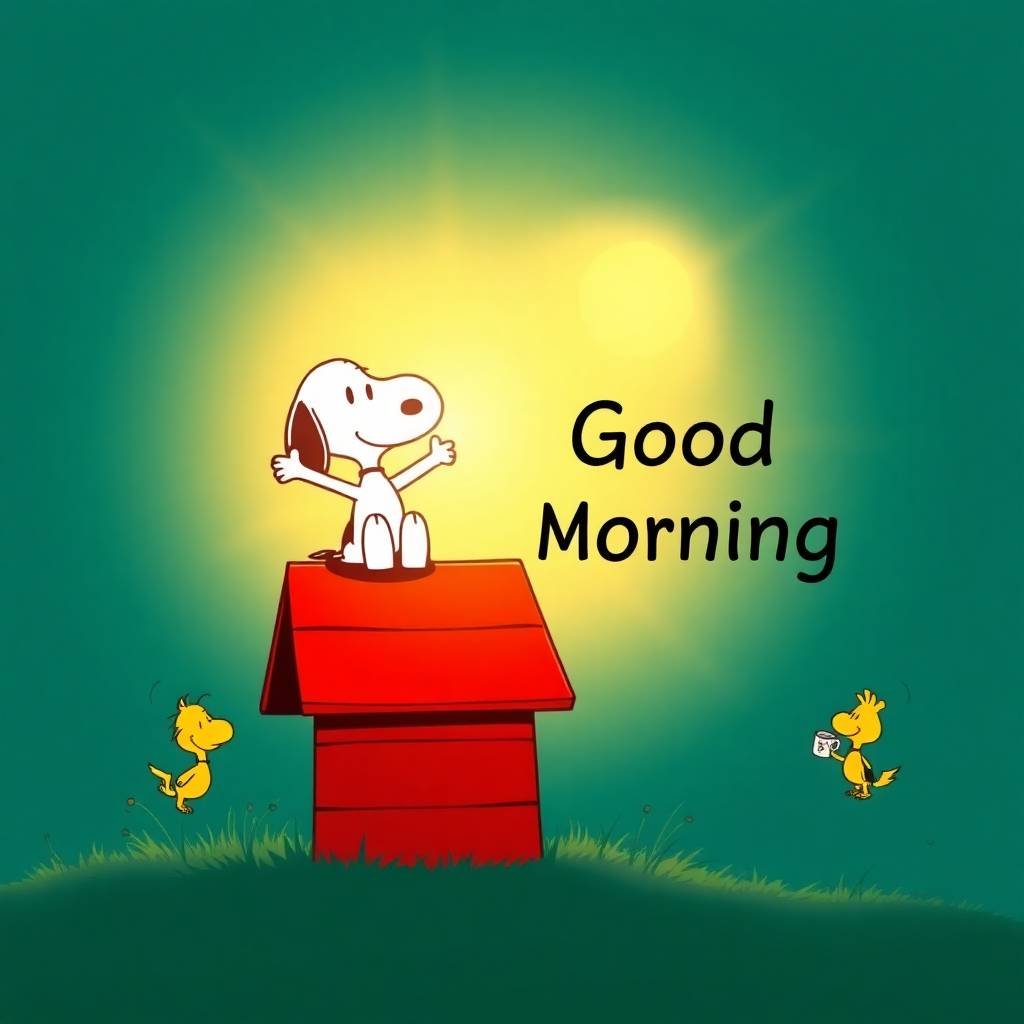 good morning snoopy pics