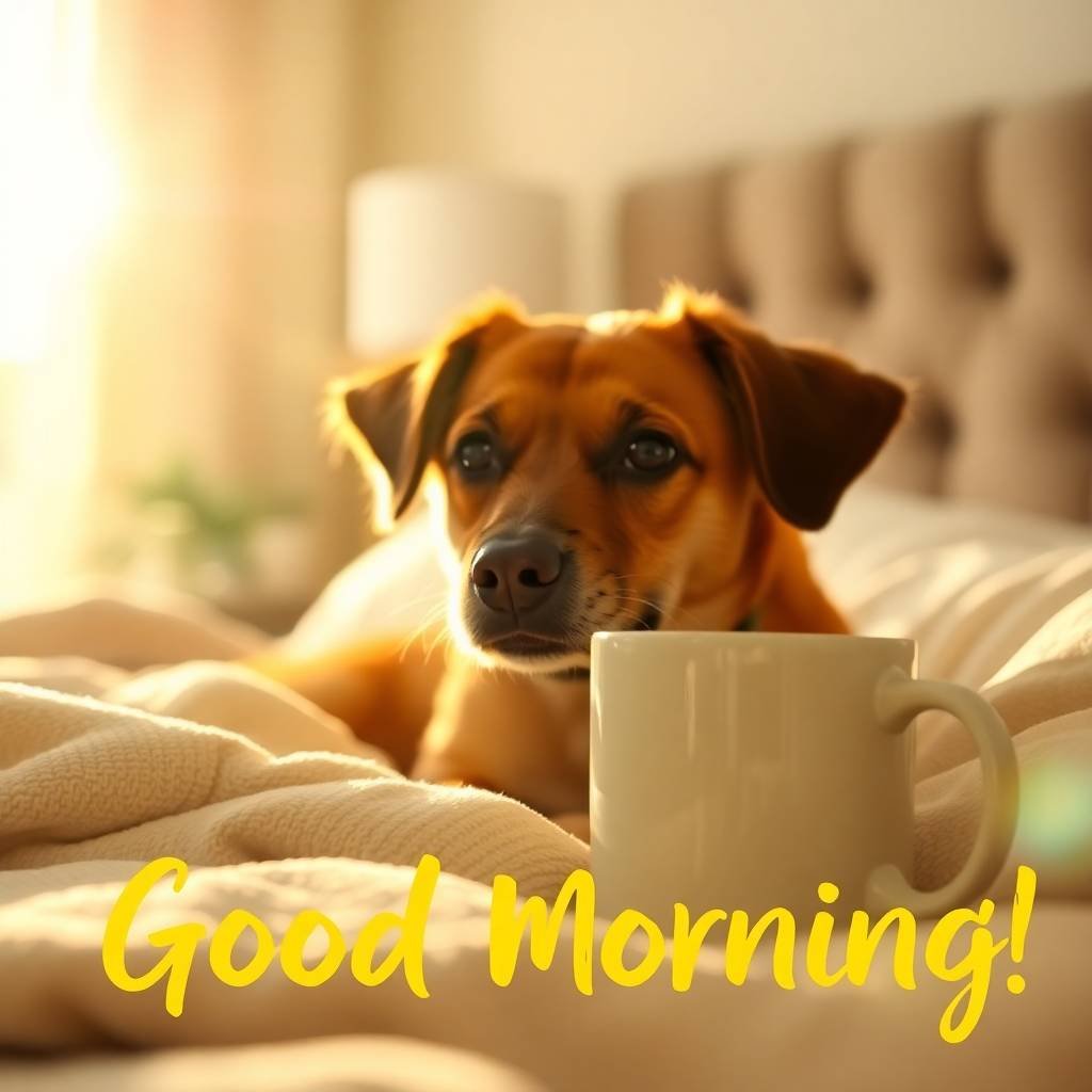 30+ Cute Good Morning Pictures with Dogs 11 good morning pictures with dogs