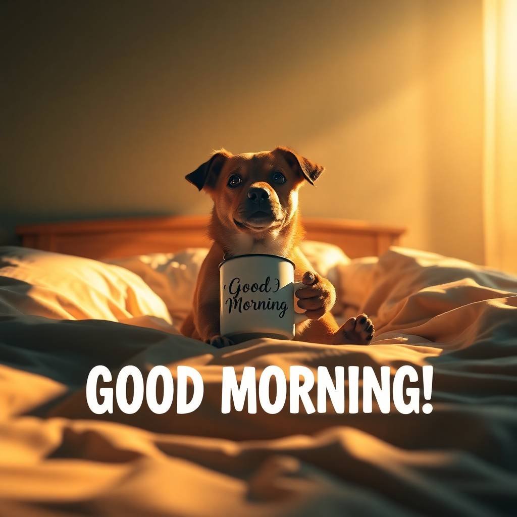 30+ Cute Good Morning Pictures with Dogs 17 good morning pictures with dogs
