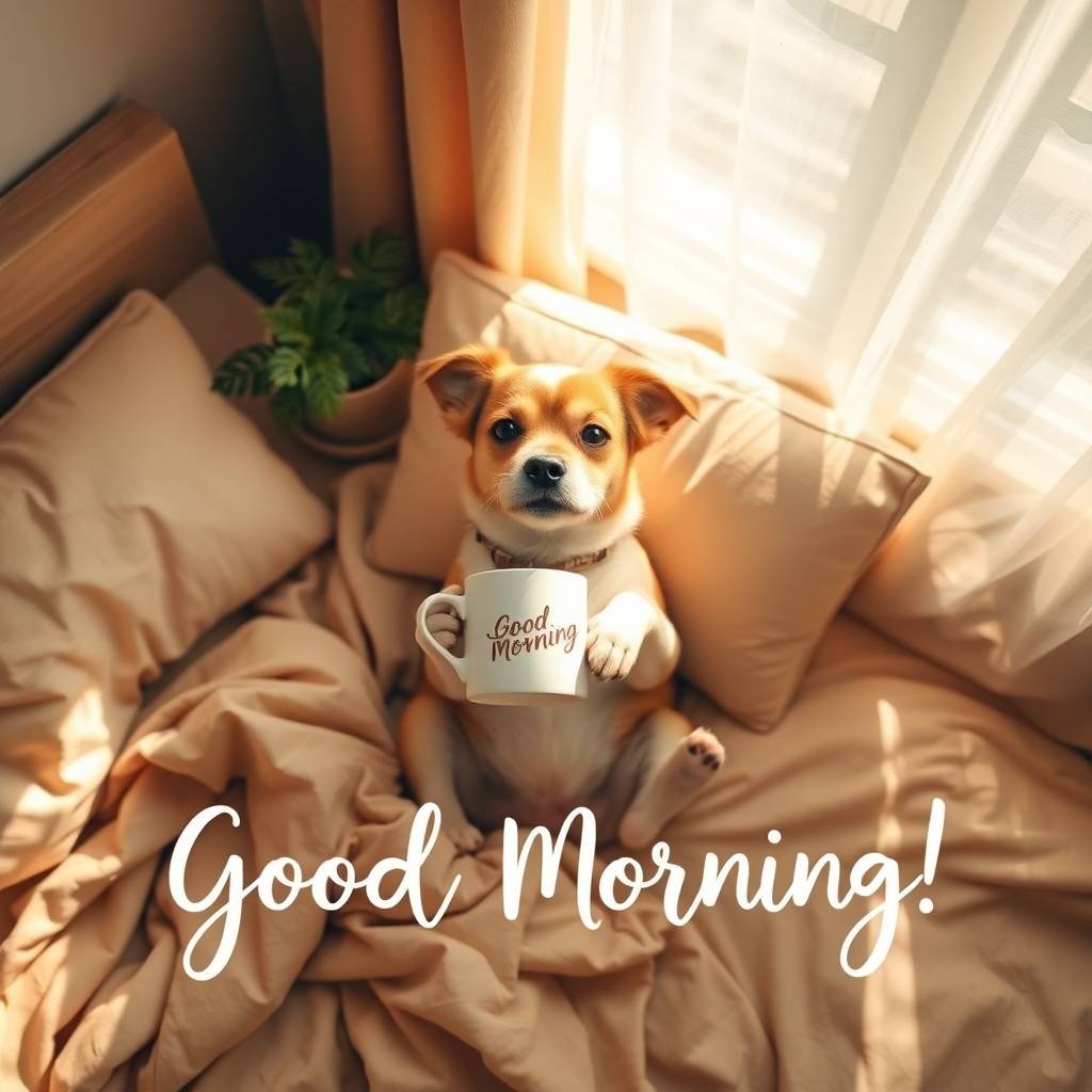 30+ Cute Good Morning Pictures with Dogs 26 good morning pictures with dogs