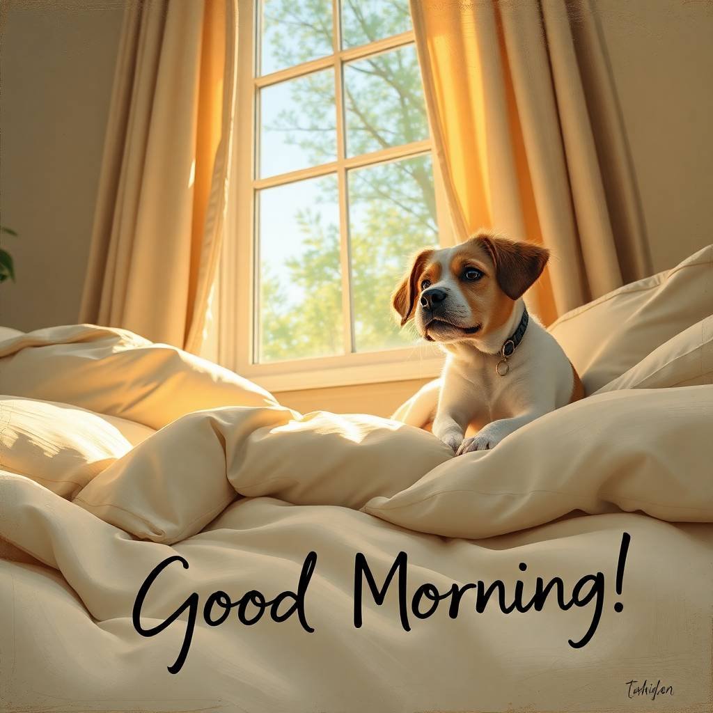 30+ Cute Good Morning Pictures with Dogs 27 good morning pictures with dogs