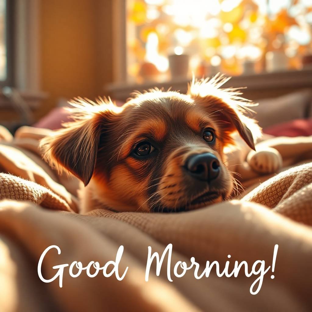 30+ Cute Good Morning Pictures with Dogs 4 good morning pictures with dogs