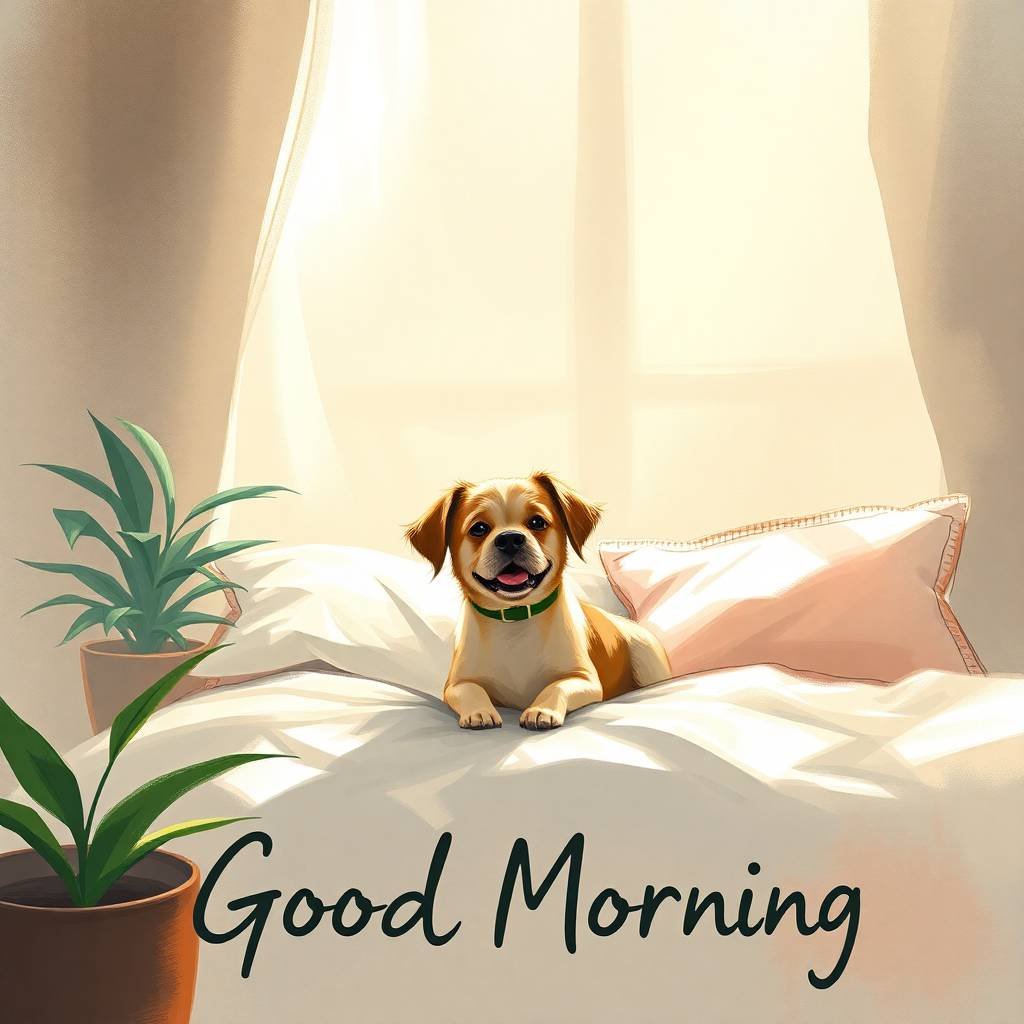 30+ Cute Good Morning Pictures with Dogs 5 good morning pictures with dogs