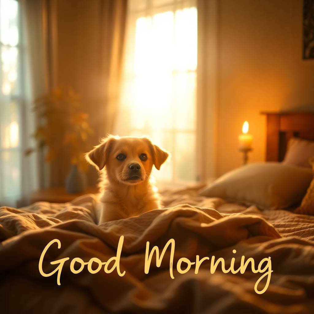 30+ Cute Good Morning Pictures with Dogs 6 good morning pictures with dogs