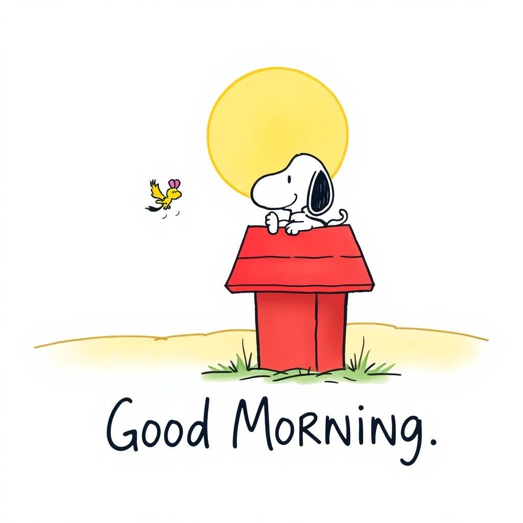 good morning snoopy pics