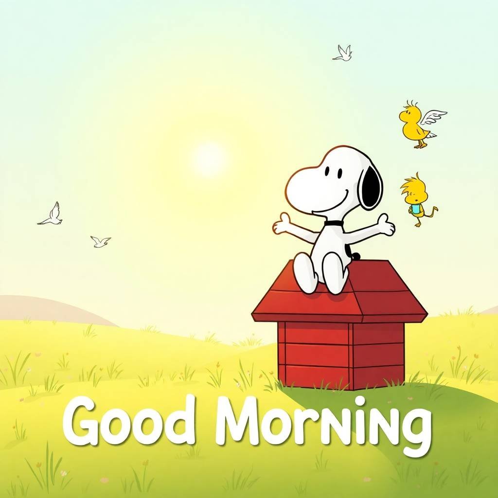 good morning snoopy pics