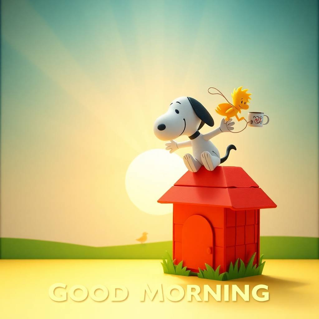 good morning snoopy pics