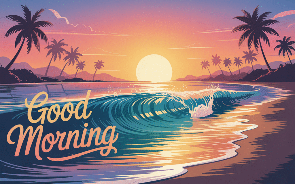 Good Morning Beach Images HD & Quotes 3 Good Morning Beach Images