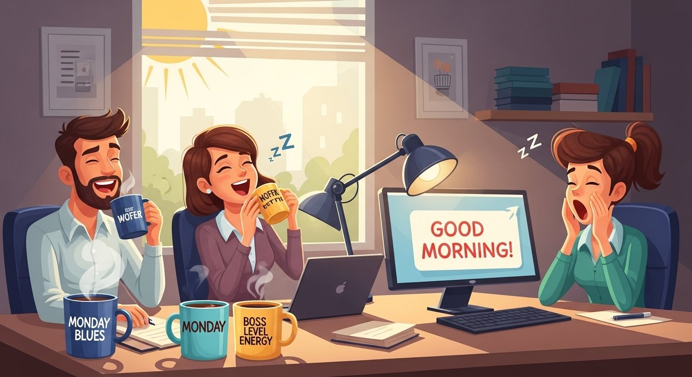 funny good morning quotes for work