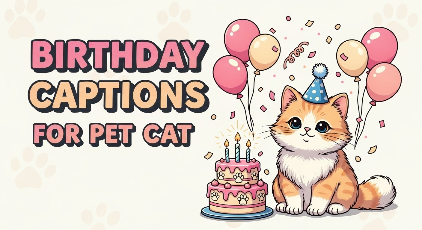 birthday captions for pet cat