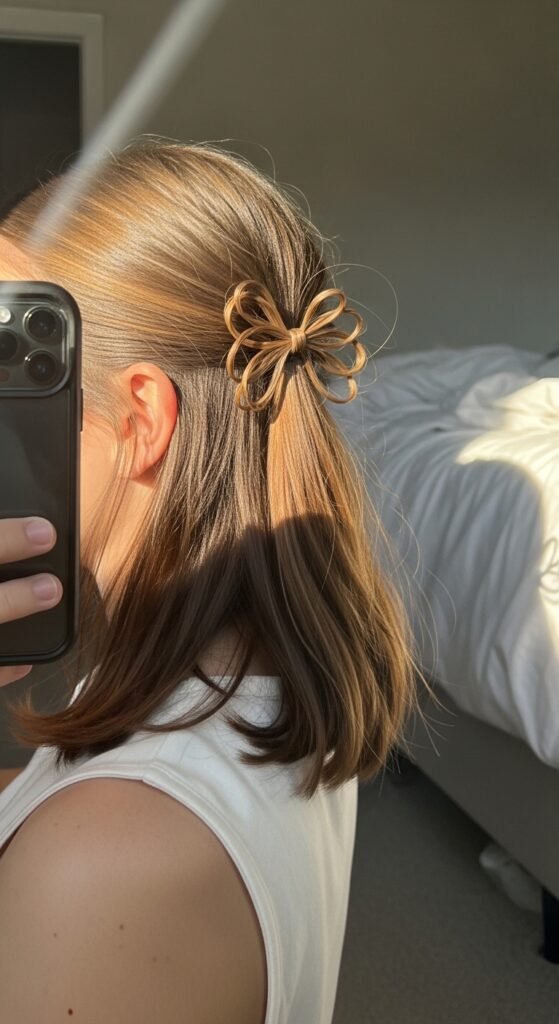 15 Half Up Half Down Hairstyles That Always Look Effortlessly Beautiful 9 Whisk 75c9f2825463dac9667475384a9e52a9dr