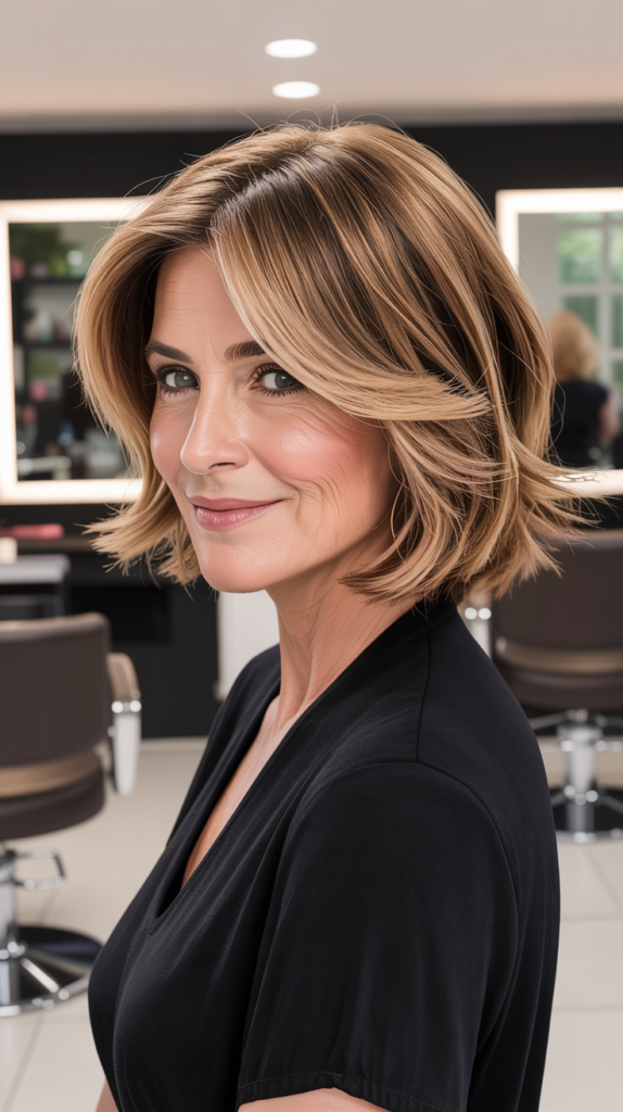 a professional salon photograph of a wom sIQYeAt1Q52UeoMTWT6PNg x2PIYe0XRkeRUQ56oUgBNw