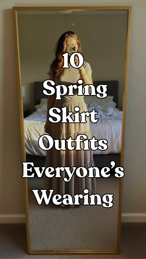 spring skirt outfits 2026 2