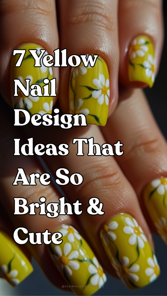 yellow nail design ideas