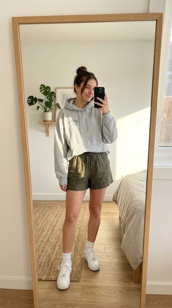 10 Airport Outfit Ideas for Summer I Actually Wear 7 6. Hoodie 202604161744