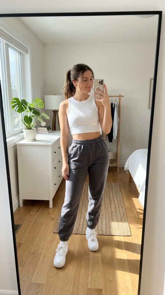 10 Airport Outfit Ideas for Summer I Actually Wear 9 8. Crop Top 202604161747