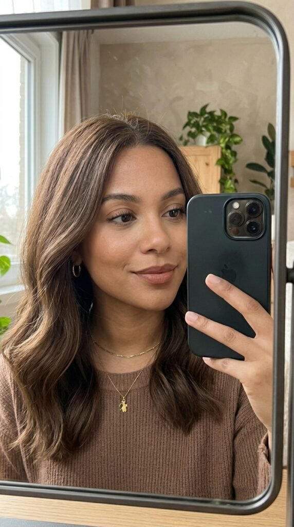 Mocha brown iPhone selfie 202604292343