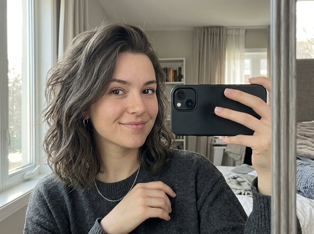 Mushroom brown hair selfie 202604292346