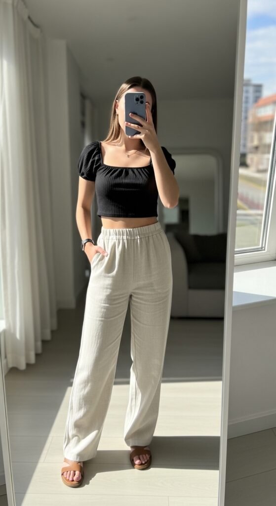 7 Linen Pants Outfit Ideas I Wear on Repeat (Effortless, Breathable & Chic ☀️) 4 Whisk a7259240f6900d082a54a40bda3015e9dr