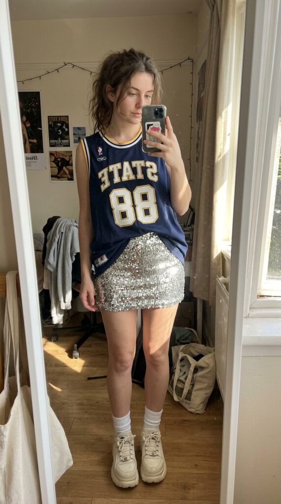 Girl wearing jersey sequined skirt 202605211454 1