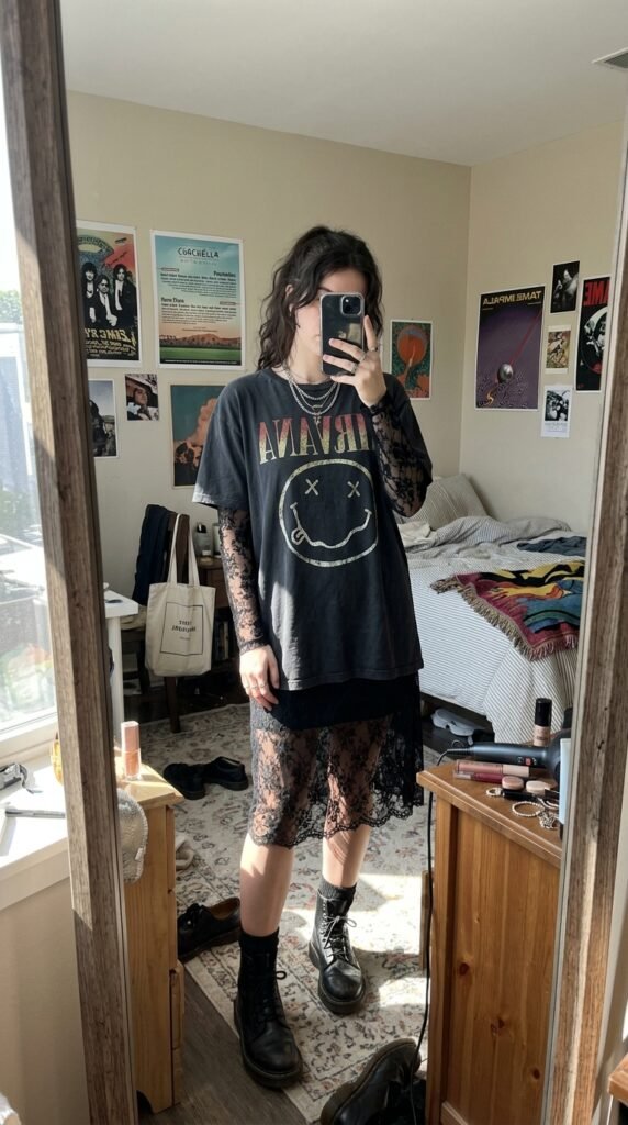 Girl wearing lace dress band 202605211450