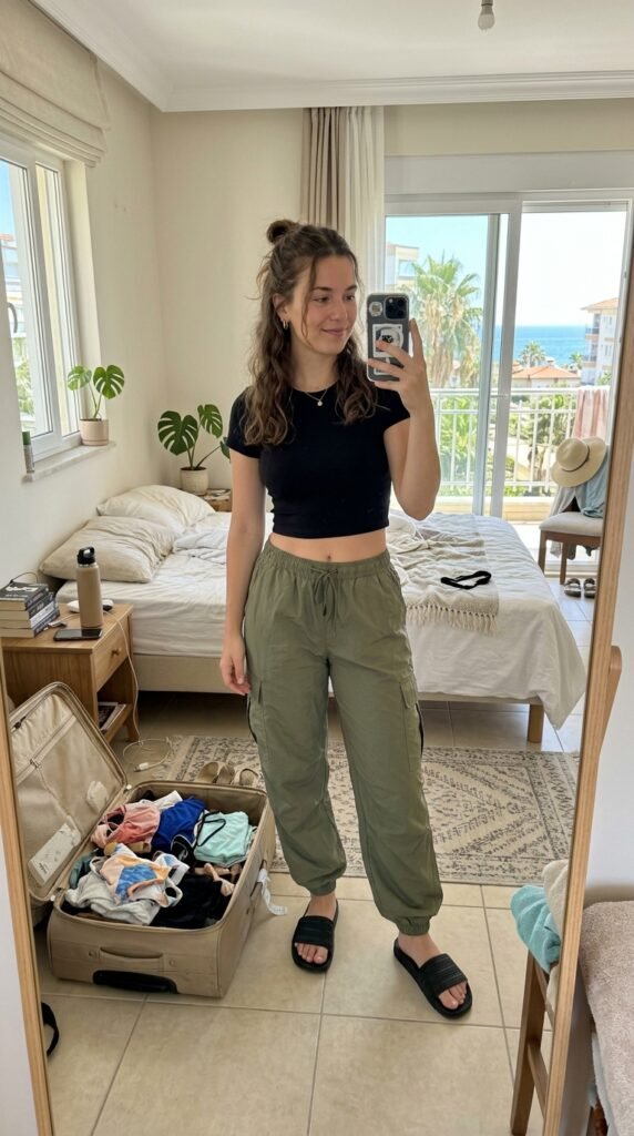 Girl wearing parachute pants cro… 202605132350