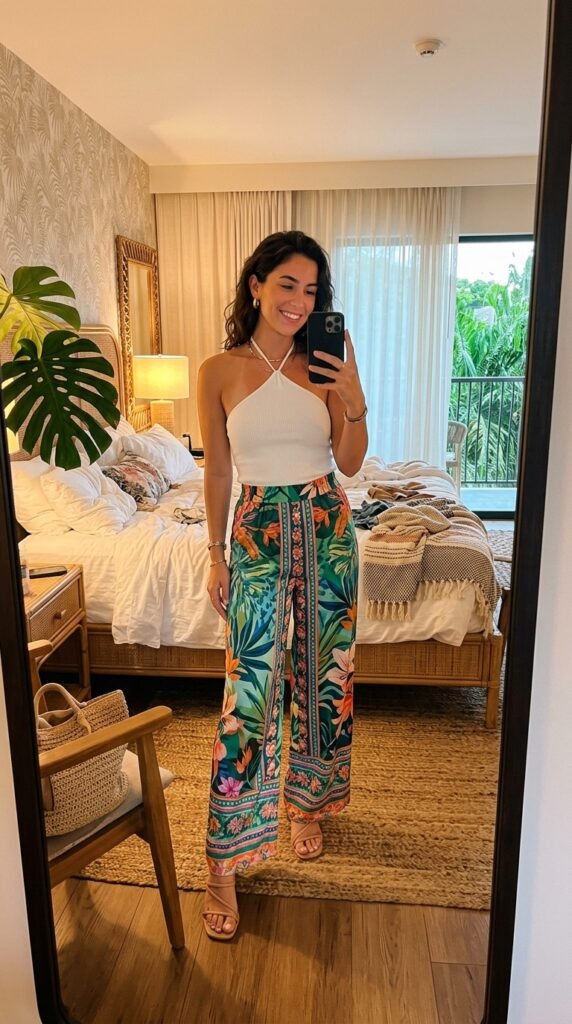 Girl wearing printed pants halte… 202605132346