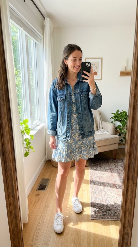 15 Blue Summer Dress Outfit Ideas I’d Actually Wear 5 Woman taking iPhone selfie 202605291545