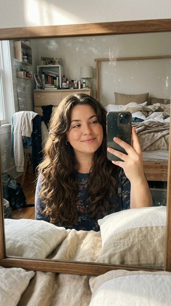 Woman taking mirror selfie 202605131537