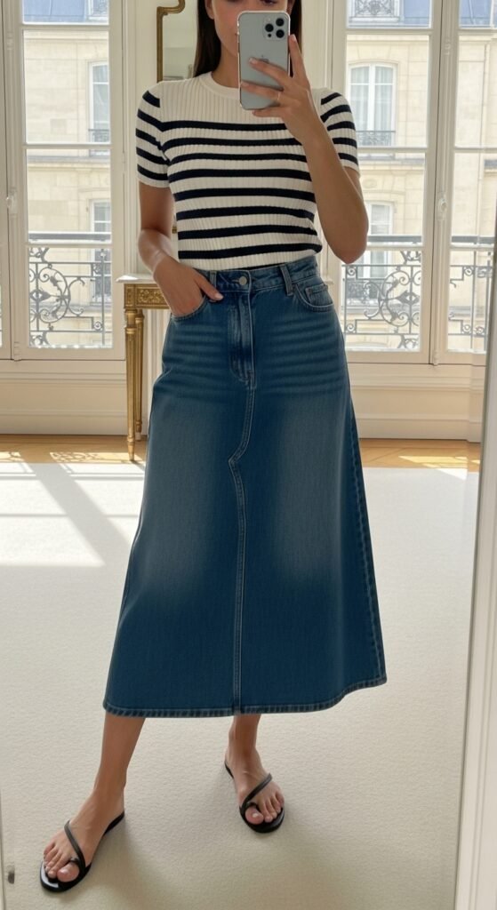 10 Paris Summer Outfit Ideas I’d Actually Wear 5 Woman taking mirror selfie 202605231753