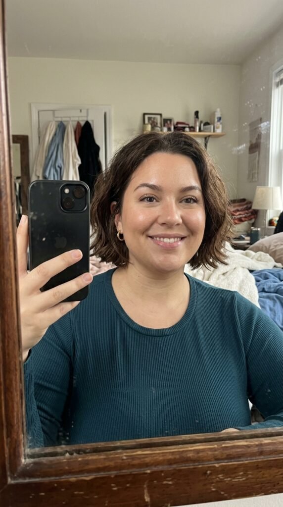 Woman with chin length bob 202605131536