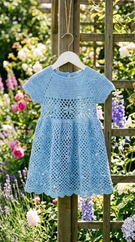 10 Adorable Crochet Baby Dress Patterns You'll Want to Make This Weekend 6 Baby dress hanging outdoors 202606031536