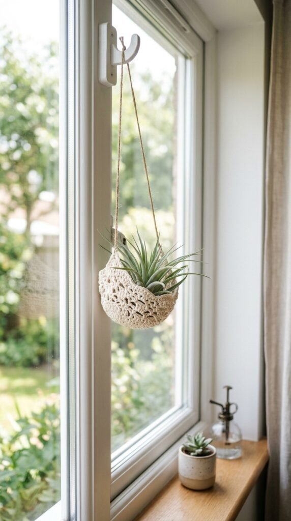 Crochet air plant holder window 202606171635