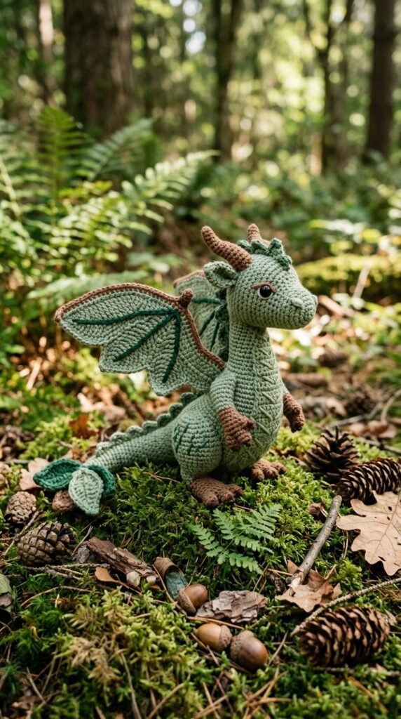 10 Crochet Dragon Patterns That Bring Fantasy to Life 8 Crochet dragon in forest 202606031704