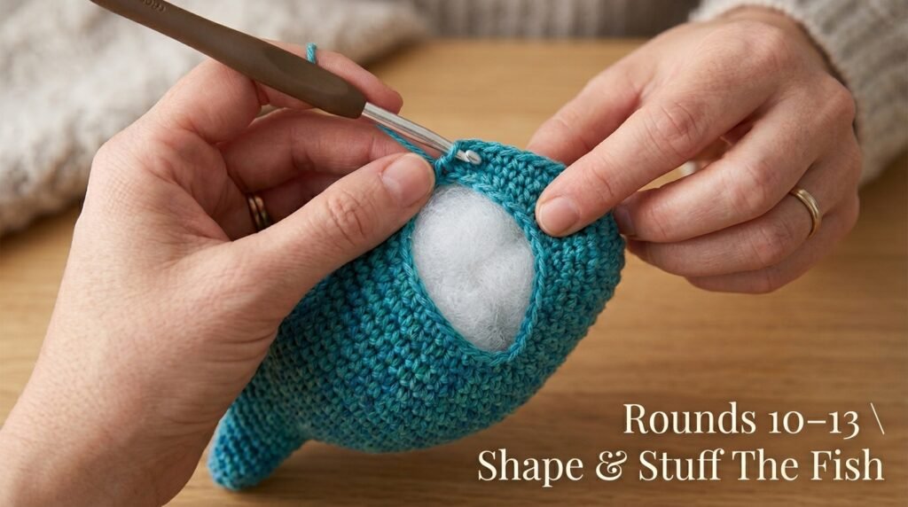 Crochet fish body shaping 202606171538