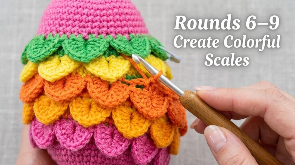 Crochet fish creating scales 202606171535