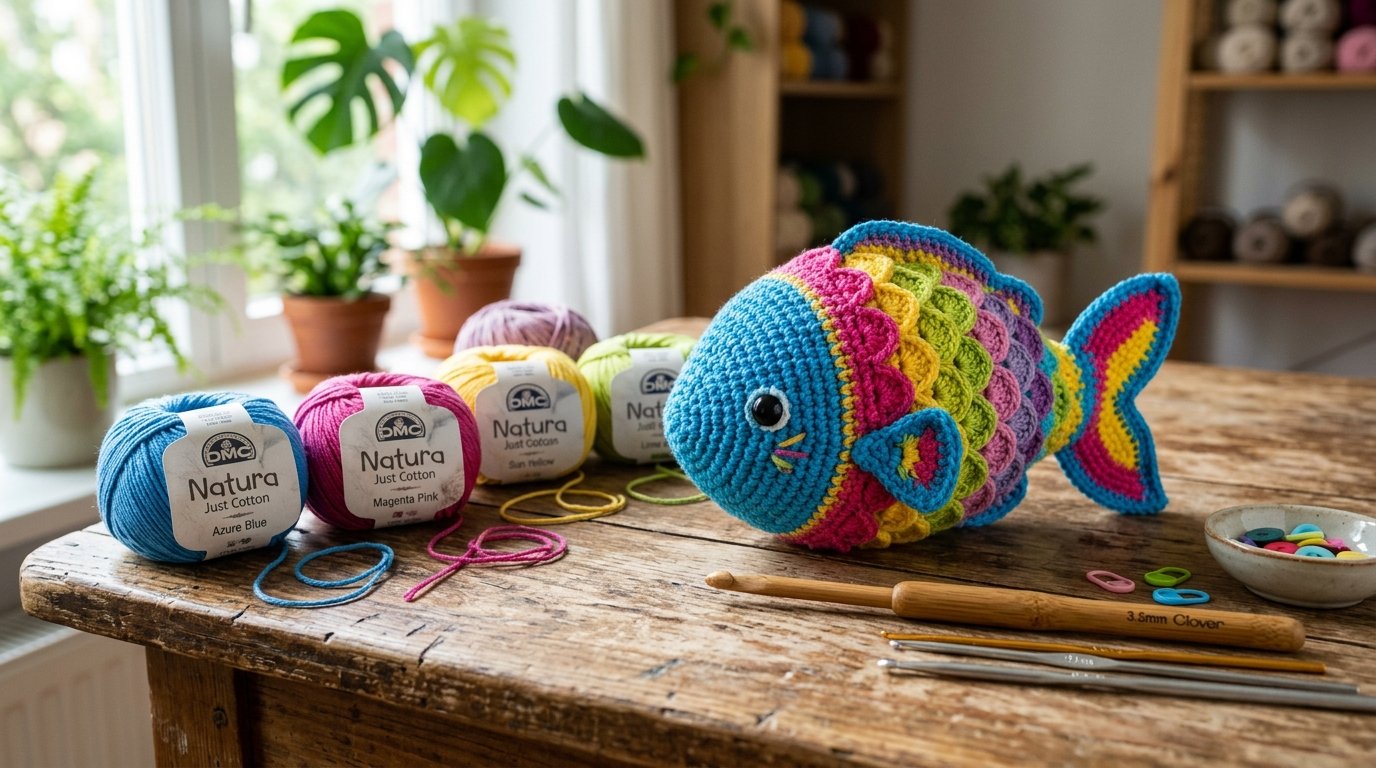 Crochet fish yarn skeins 202606171528
