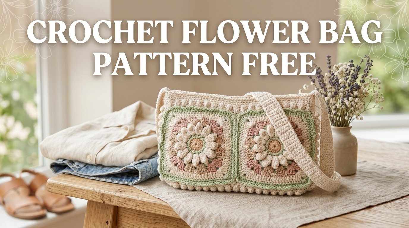 Crochet flower bag displayed 202606091758