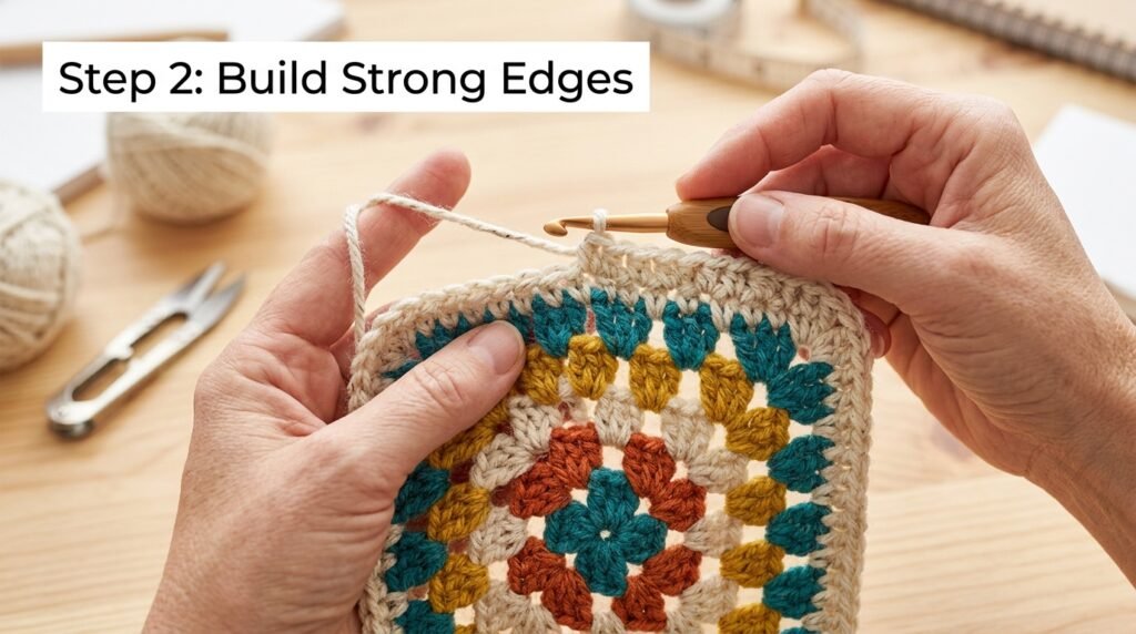 🌸 Crochet Flower Bag Pattern (Free & Beginner Friendly) 3 Crochet granny square edging tut… 202606091754