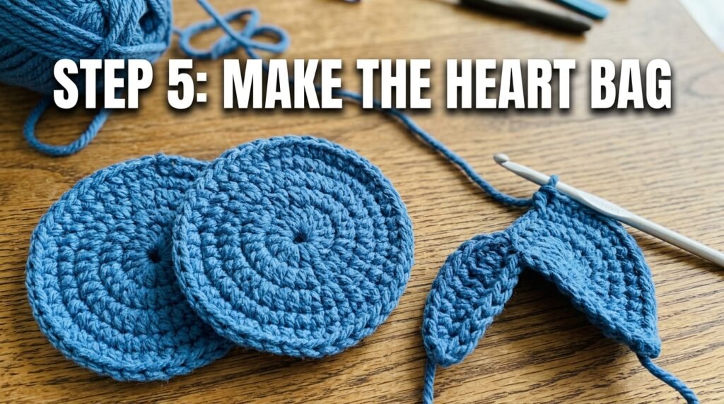 Crochet heart bag in progress 202606191541