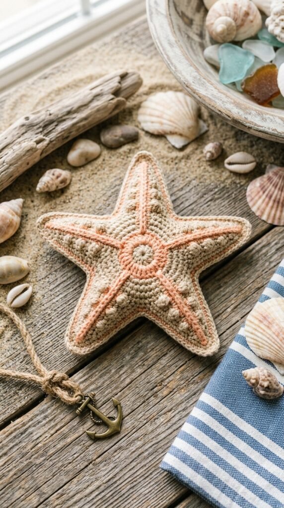 Crochet starfish on flat lay 202606050002