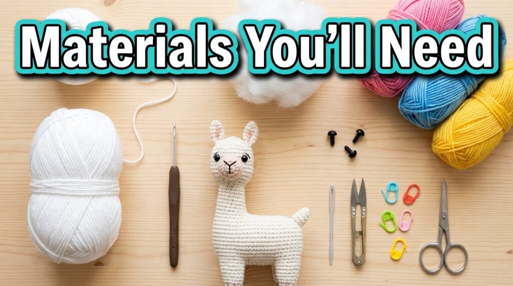 Crochet supplies on craft table 202606281718