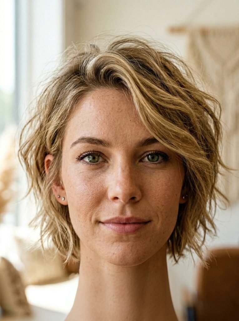 10 Choppy Bob Hairstyles That Add Instant Texture and Style 9 Face with messy bob hairstyle 202606240045