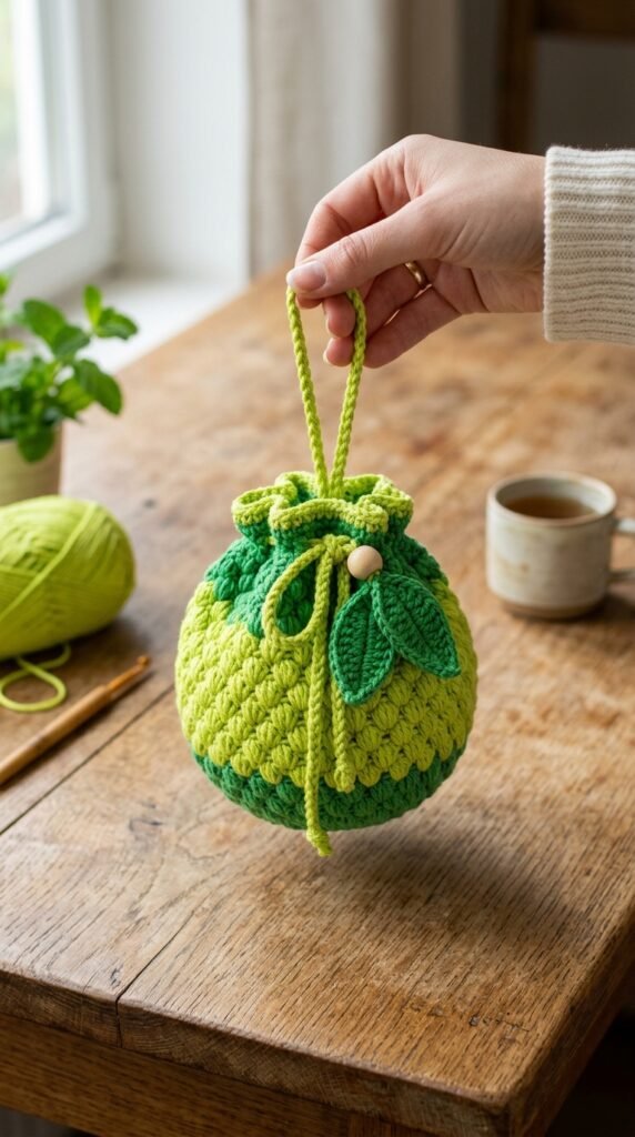10 Crochet Pouch Pattern Free Ideas You'll Want to Make 9 Girl lifting crochet pouch bag 202606131826