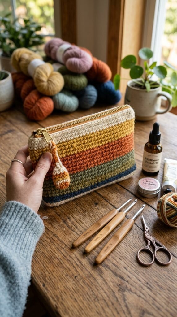 10 Crochet Pouch Pattern Free Ideas You'll Want to Make 6 Handmade crochet zipper pouch woman 202606131824